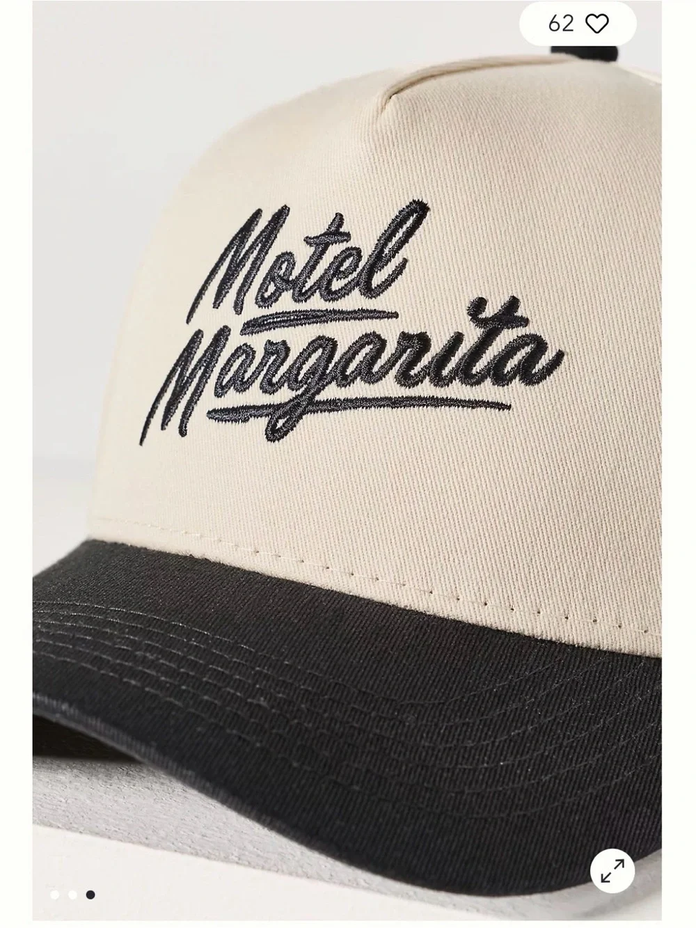 Anthropologie Motel Margarita Logo Baseball Hat. NWT. Black